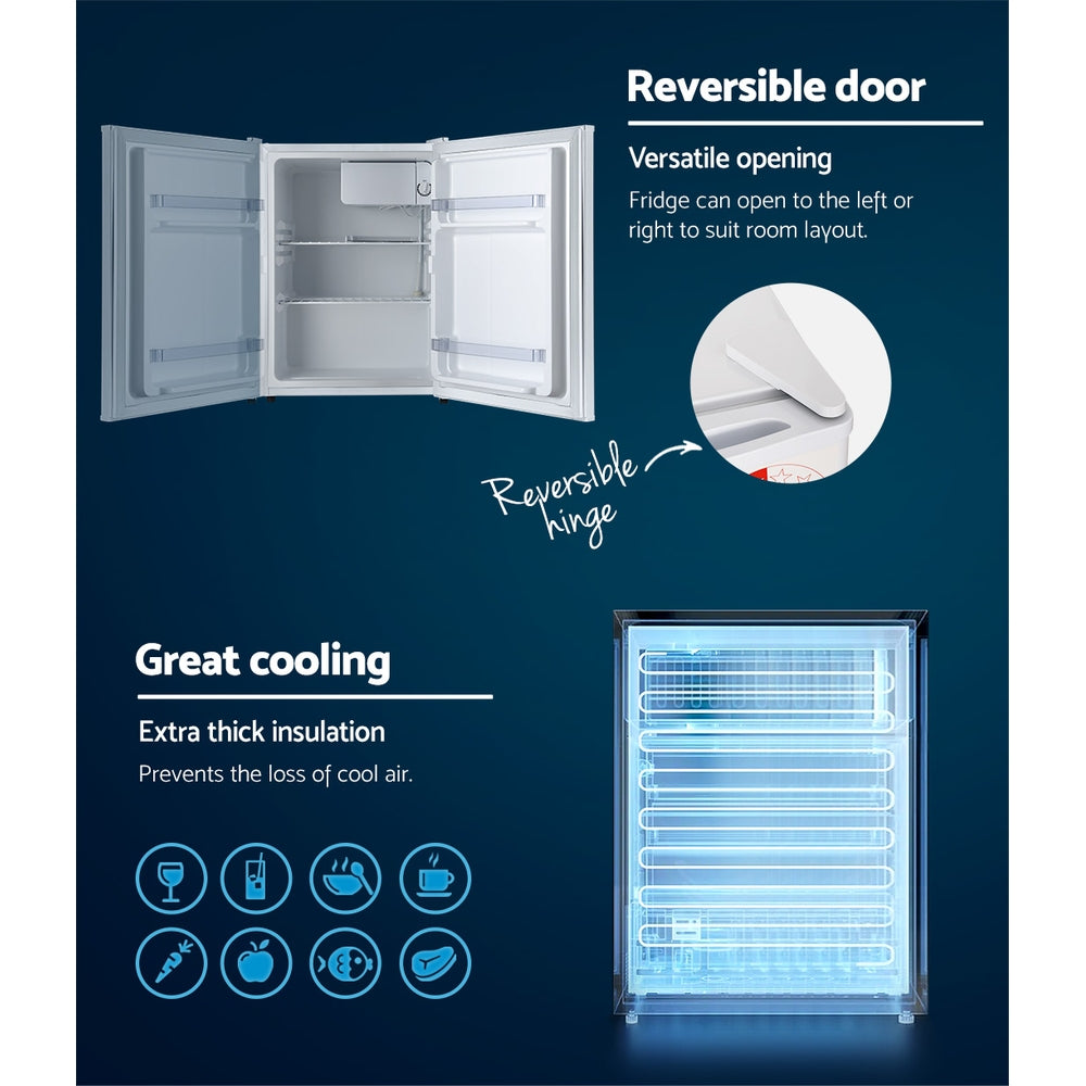 Devanti 70L Portable Mini Bar Fridge White Melbourne Home & Living