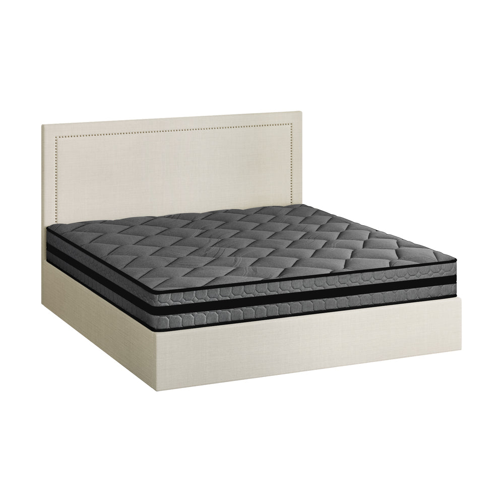 Bed Frame With Mattress Set Double & Queen Size Gas Lift Storage ADI