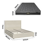 Bed Frame With Mattress Set Double & Queen Size Gas Lift Storage ADI