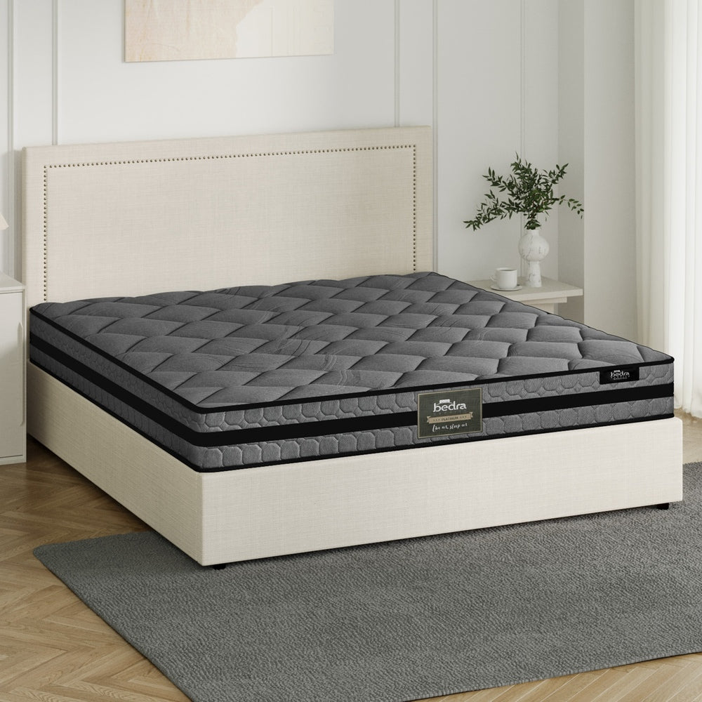 Bed Frame With Mattress Set Double & Queen Size Gas Lift Storage ADI