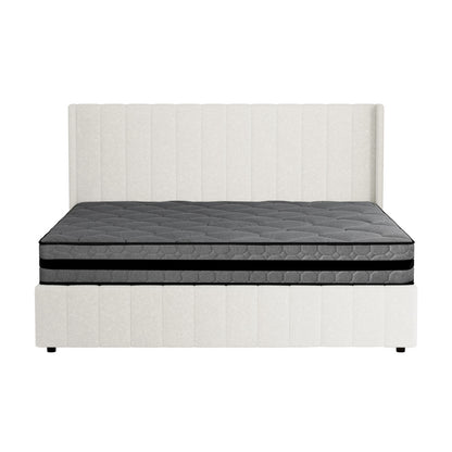 Bed Frame with Mattress Set King Single &King Size Gas Lift Boucle BILY