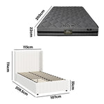 Bed Frame with Mattress Set King Single Gas Lift Boucle BILY