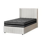 Bed Frame with Mattress Set King Single Gas Lift Boucle BILY