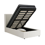 Bed Frame with Mattress Set King Single Gas Lift Boucle BILY