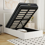 Bed Frame with Mattress Set King Single Gas Lift Boucle BILY