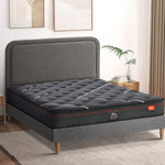 Bed Frame Double & Queen Size Beds Platform with Mattress Grey Fabric