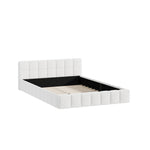 Double Bed Frame Boucle Tufted Headboard | HomeAndLiving