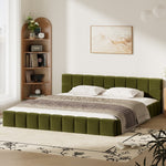 Bed Frame Tufted Headboard Green Boucle Size King Single/King/Double/Queen