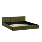 Bed Frame Tufted Headboard Green Boucle Size King Single/King/Double/Queen
