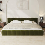 Bed Frame Tufted Headboard Green Boucle Size King Single/King/Double/Queen