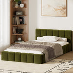 Bed Frame Tufted Headboard Green Boucle Size King Single/King/Double/Queen