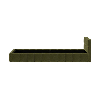 Bed Frame Tufted Headboard Green Boucle Size King Single/King/Double/Queen