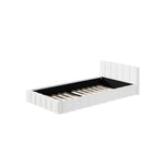 King Single Bed Frame Tufted Boucle Headboard | HomeAndLivin