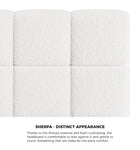 King Single Bed Frame Tufted Boucle Headboard | HomeAndLivin