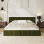 Bed Frame Tufted Headboard Green Boucle Size King Single/King/Double/Queen