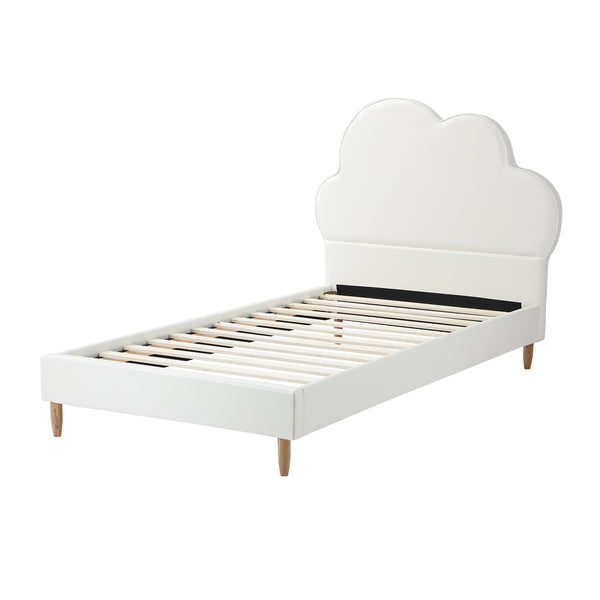  Bed Frame Single Size Kids Bed Frame White Leather