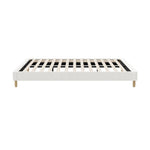 Bed Frame Double King Single Queen Size Bed Base White Boucle