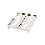 Bed Frame Double King Single Queen Size Bed Base White Boucle