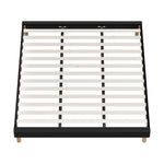 Bed Frame King & Double Size Bed Base Black Leather