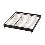 Bed Frame King & Double Size Bed Base Black Leather