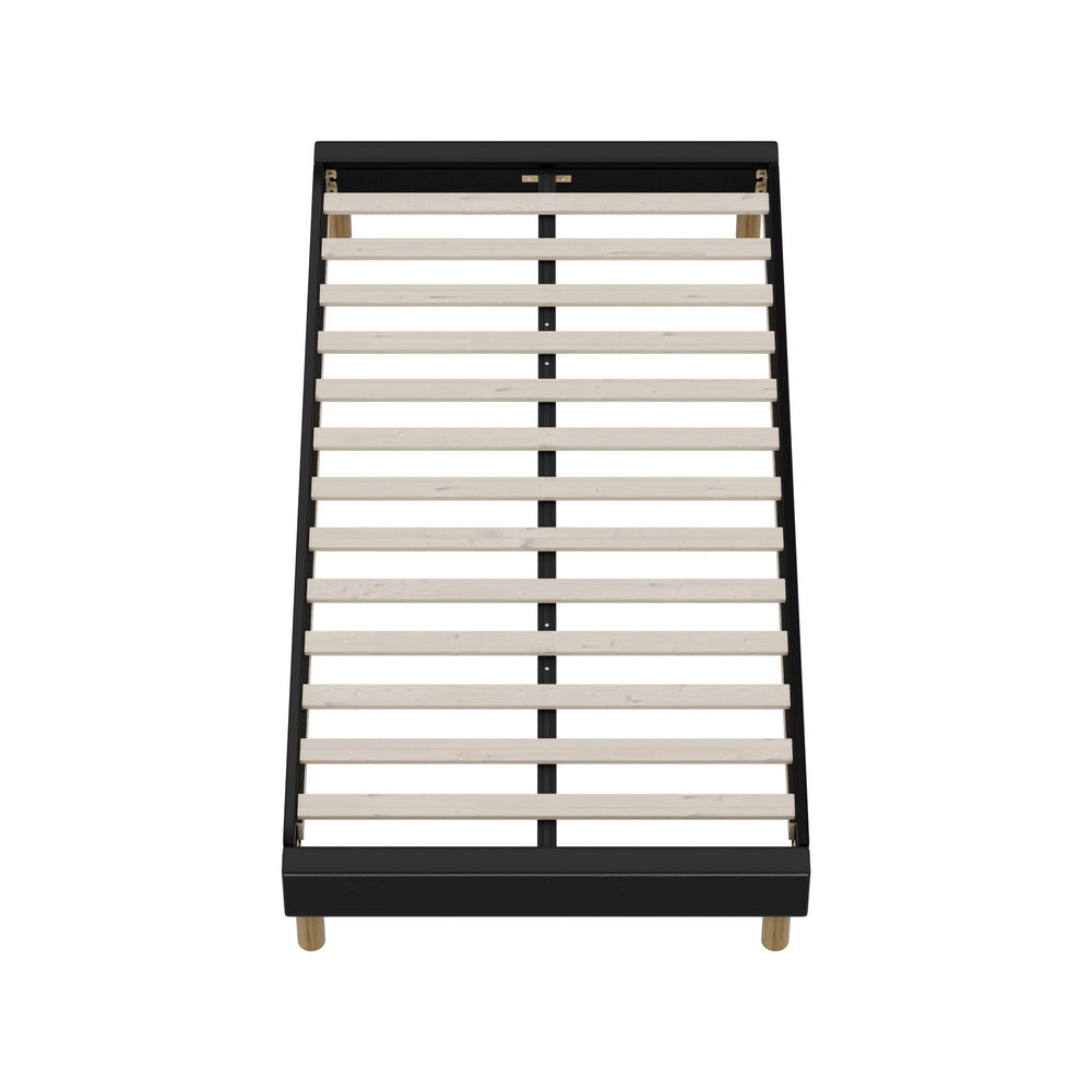 Bed Frame King Single Bed Base Black Leather