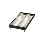 Bed Frame King Single Bed Base Black Leather