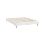 Bed Frame Double King Single Queen Size Bed Base White Boucle