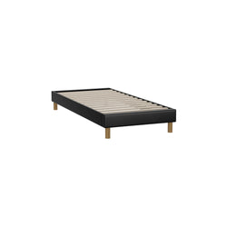 Bed Frame Single Size Bed Base Black Leather