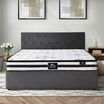 Bed Frame Double King & Queen Size Gas Lift Base with Mattress Velvet Grey