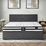 Bed Frame Double King & Queen Size Gas Lift Base with Mattress Velvet Grey