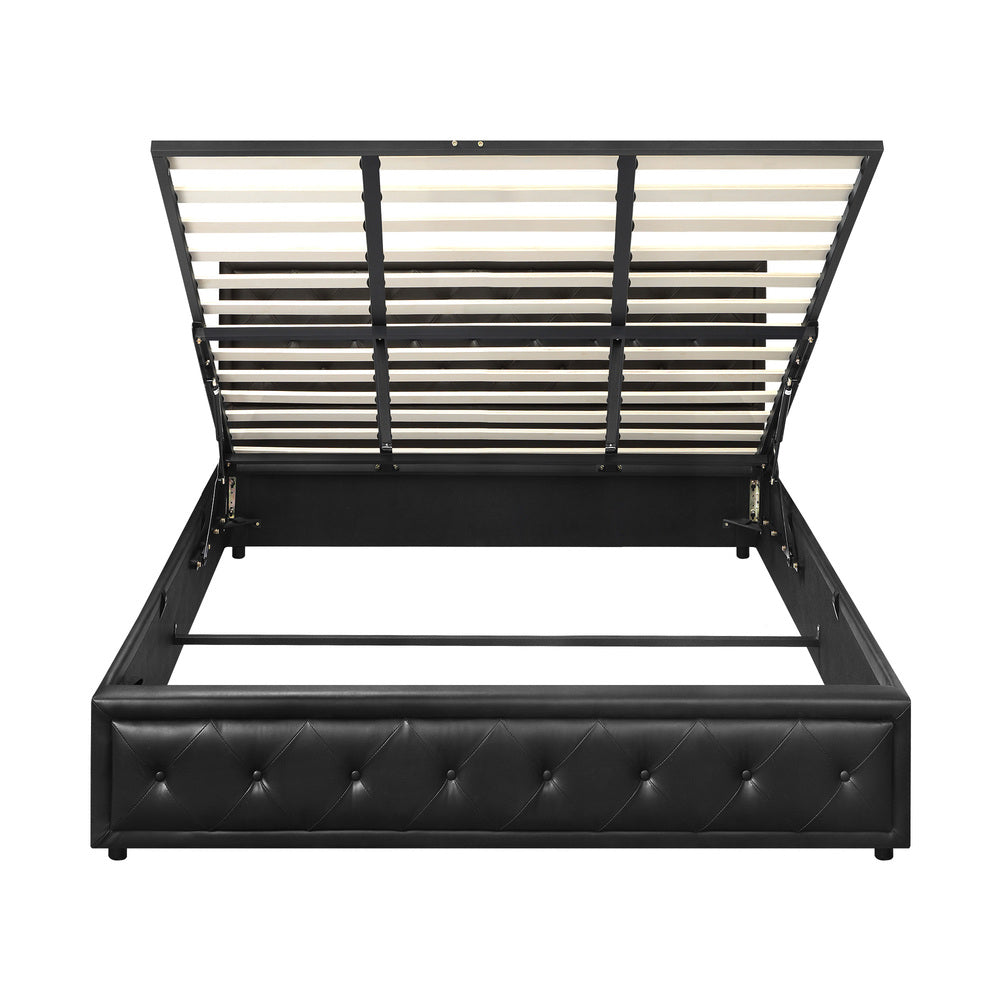 Bed Frame with Storage Space Gas Lift Bed Mattress Base