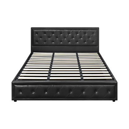 Bed Frame with Storage Space Gas Lift Bed Mattress Base