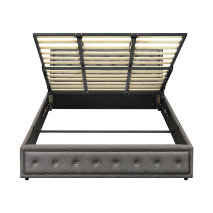 Bed Frame with Storage Space Gas Lift Bed Mattress Base