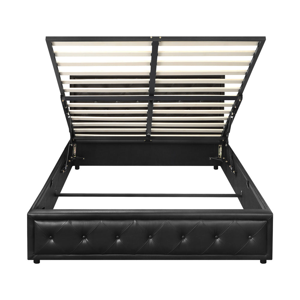 Bed Frame with Storage Space Gas Lift Bed Mattress Base