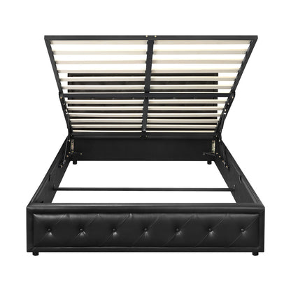 Bed Frame with Storage Space Gas Lift Bed Mattress Base