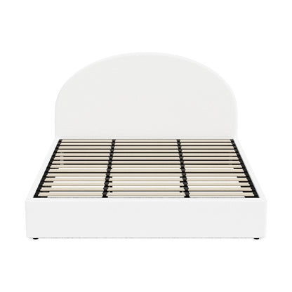 King Gas Lift Bed Boucle LED Storage Frame | HomeAndLiving - 4