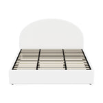 King Gas Lift Bed Boucle LED Storage Frame | HomeAndLiving