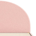 Double/King Single/Single Bed Frame With Arched Bedhead Pink Boucle Upholstered Platform