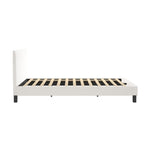 Bed Frame King Single White Boucle