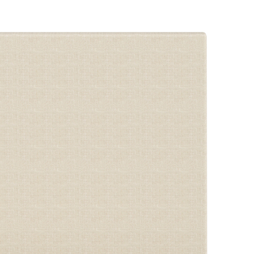 Queen Bed Frame Upholstered Headboard Beige | HomeAndLiving - 9