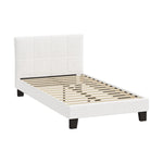 Bed Frame Double/Queen/Single/King Size Base White Boucle TOFU