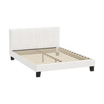 Bed Frame Double/Queen/Single/King Size Base White Boucle TOFU