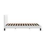 Bed Frame Double/Queen/Single/King Size Base White Boucle TOFU