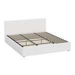 King Size Gas Lift Bed Boucle LED Storage | HomeAndLiving