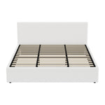 King Size Gas Lift Bed Boucle LED Storage | HomeAndLiving