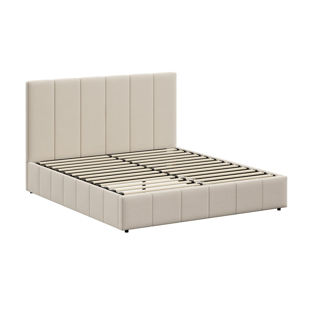 Bed Frame Double Size Gas Lift Storage Base VISH
