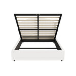 Queen Gas Lift Storage Bed Boucle USB Charging | HomeAndLivi