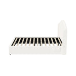 Queen Gas Lift Storage Bed Boucle USB Charging | HomeAndLivi