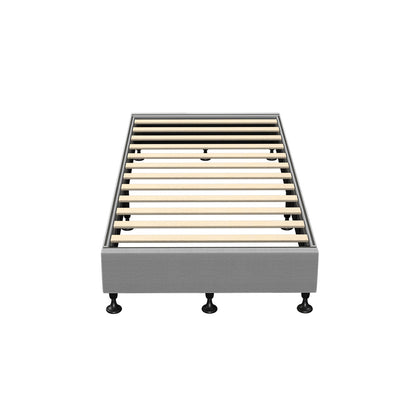Bed Frame Single Size Bed Base Platform Grey