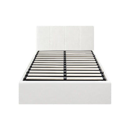 Bed Frame Double/King/King Single/Queen/Single Size Gas Lift Base PU Leather ZOE